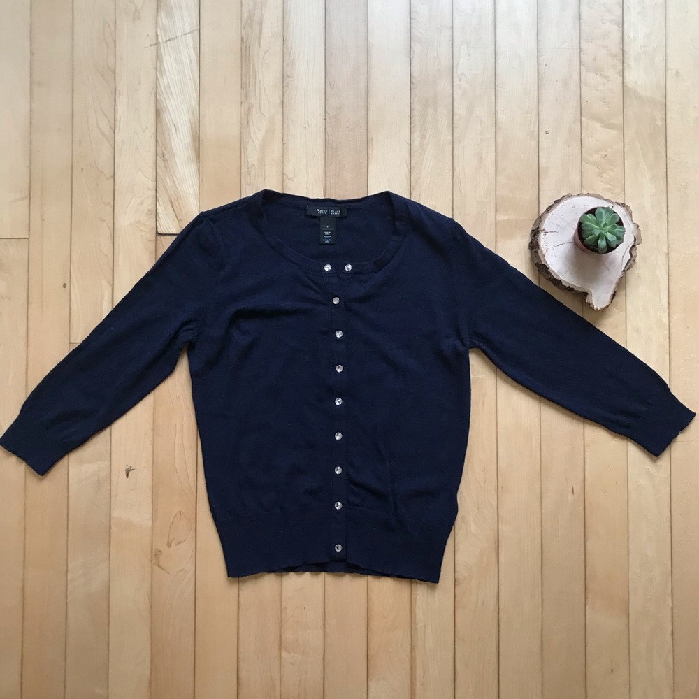 White House Black Market Navy Sweater
